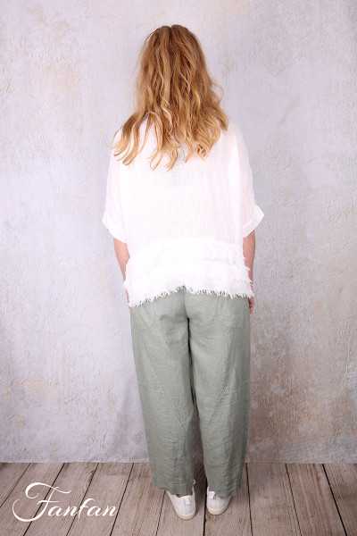 Grizas Blouse 52762-L6 en lin blanc