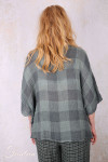 Grizas Top 52745-L-416 en lin gaufré vert
