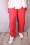 Grizas Pantalon 3858-L-422 en lin gaufré rouge et orange