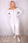 PLÜ-Plus la vie Cardigan 5082 Cement stripe