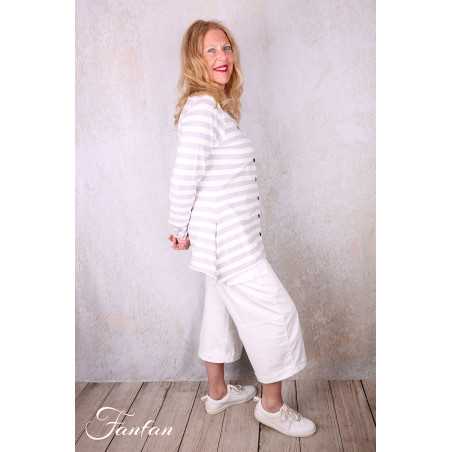 PLÜ-Plus la vie Cardigan 5082 Cement stripe
