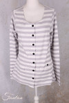 PLÜ-Plus la vie Cardigan 5082 Cement stripe