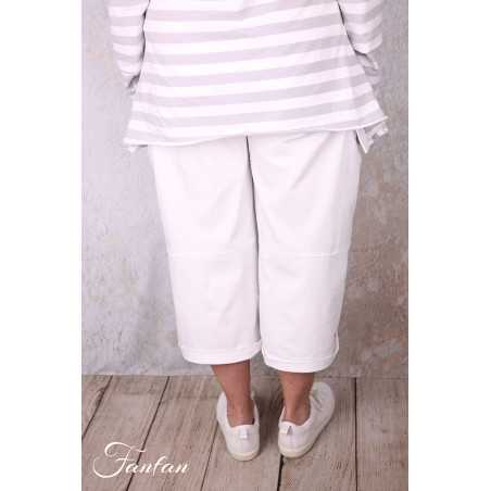 PLÜ-Plus la vie Pantacourt perfect pant 10010 white
