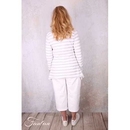PLÜ-Plus la vie Pantacourt perfect pant 10010 white