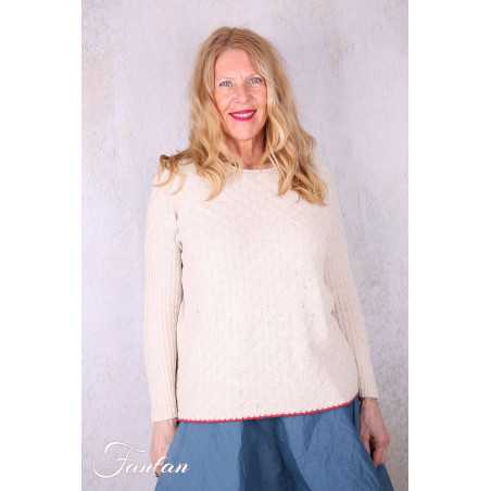 Ewa i walla Pullover coton Raja 44210 Cream