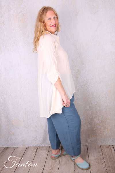 Ewa i walla Blouse Tuvali 44190 Oat sushi voile