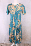 Orientique Robe Ponta Verde 40203 Godet manches courtes