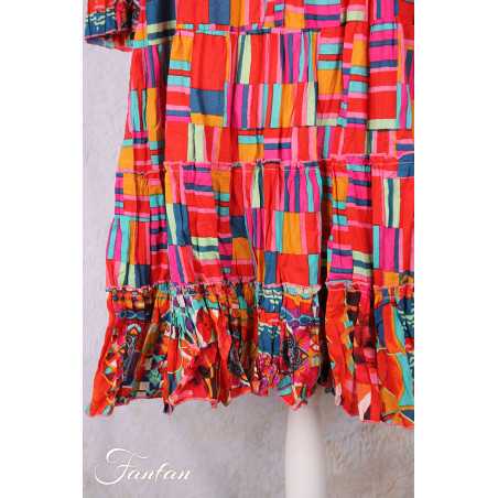Orientique Robe Peru 71598 Layers Frill sleeves