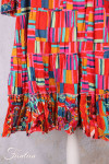 Orientique Robe Peru 71598 Layers Frill sleeves