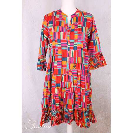 Orientique Robe Peru 71598 Layers Frill sleeves