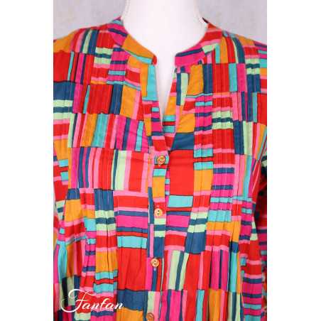 Orientique Robe Peru 71598 Layers Frill sleeves