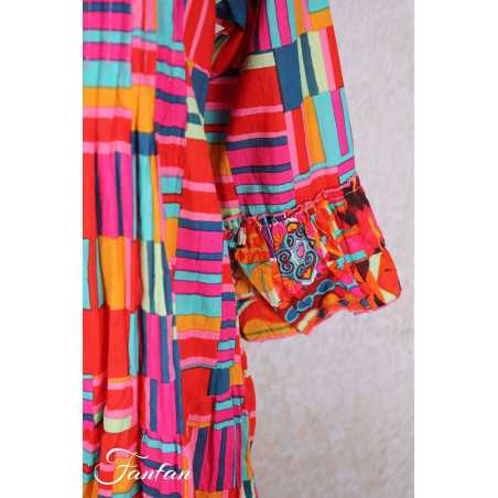 Orientique Robe Peru 71598 Layers Frill sleeves