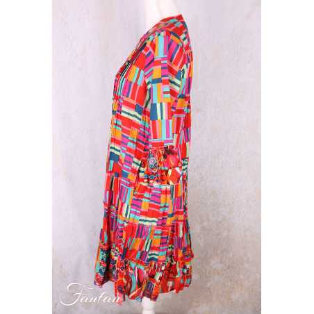 Orientique Robe Peru 71598 Layers Frill sleeves