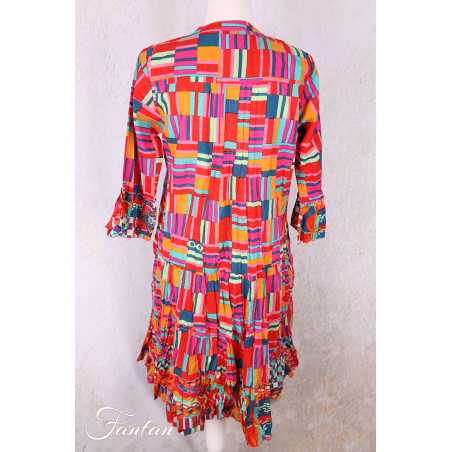Orientique Robe Peru 71598 Layers Frill sleeves