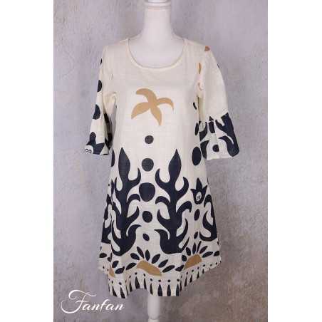 Orientique Robe Nazca 40192 Contemporary Frill sleeves