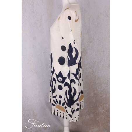 Orientique Robe Nazca 40192 Contemporary Frill sleeves