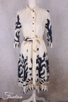 Orientique Robe Nazca 40194 Tie Waist Print