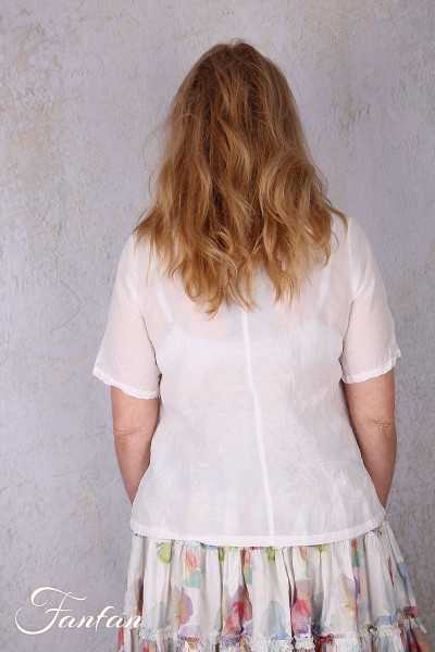 Ewa i walla Blouse Gun 44186 White Sushi voile