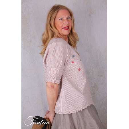 Ewa i walla Blouse Rachelle 44198 Original checked cotton