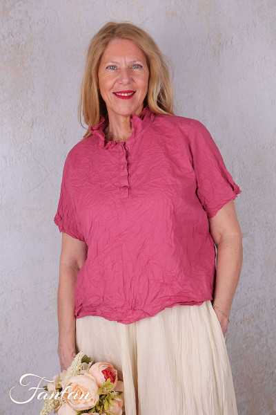 Privatsachen Blouse Applikleid Magnolia en coton égyptien froissé