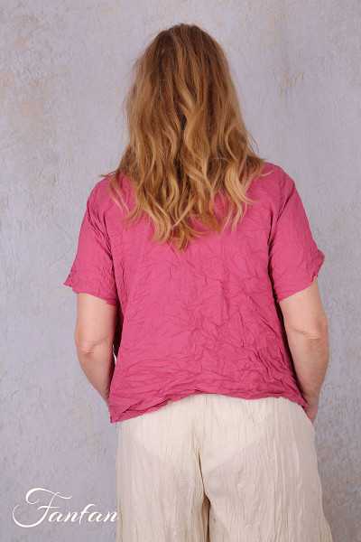 Privatsachen Blouse Applikleid Magnolia en coton égyptien froissé