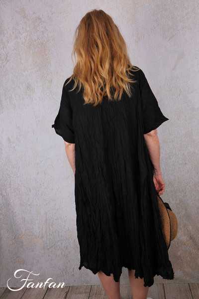 Privatsachen Robe en coton égyptien froissé Kleiderhei Kaviar
