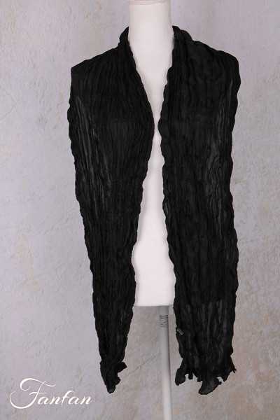 Privatsachen Foulard Crash en soie plissée Kaviar