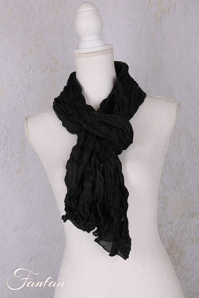 Privatsachen Foulard Crash en soie plissée Kaviar