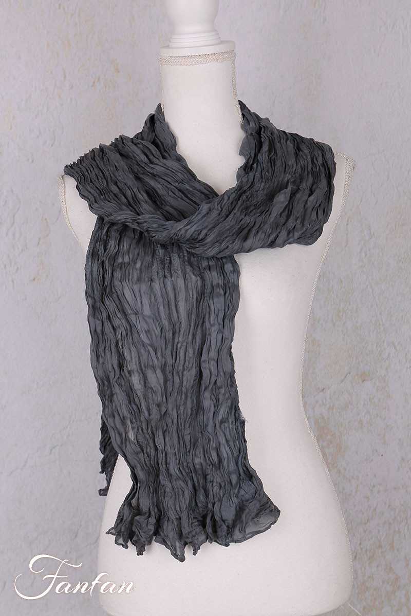 Privatsachen Foulard Crash en soie plissée Satt