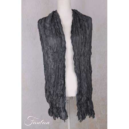 Privatsachen Foulard Crash en soie plissée Satt