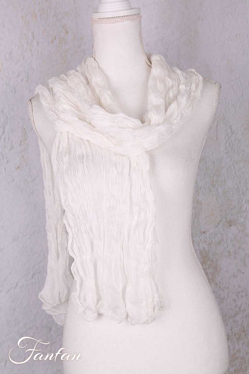 Privatsachen Foulard Crash en soie plissée Schnee