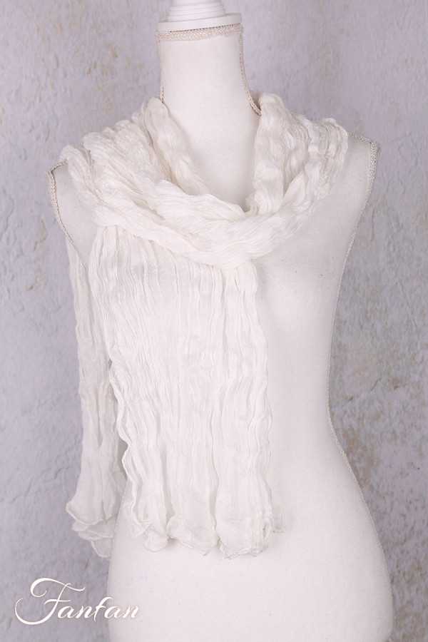 Privatsachen Foulard Crash en soie plissée Schnee