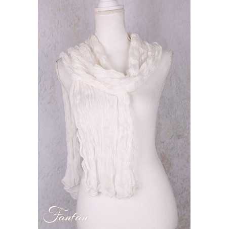 Privatsachen Foulard Crash en soie plissée Schnee