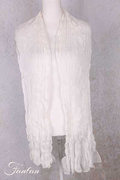 Privatsachen Foulard Crash en soie plissée Schnee