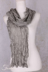 Privatsachen Foulard Crash en soie plissée Salbei