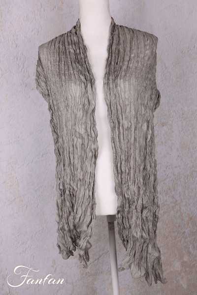 Privatsachen Foulard Crash en soie plissée Salbei