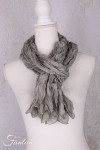 Privatsachen Foulard Crash en soie plissée Salbei