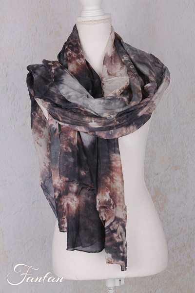 Privatsachen Foulard en soie Wassehr Tie and dye Satt