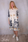 Orientique Robe Nazca 40194 Tie Waist Print