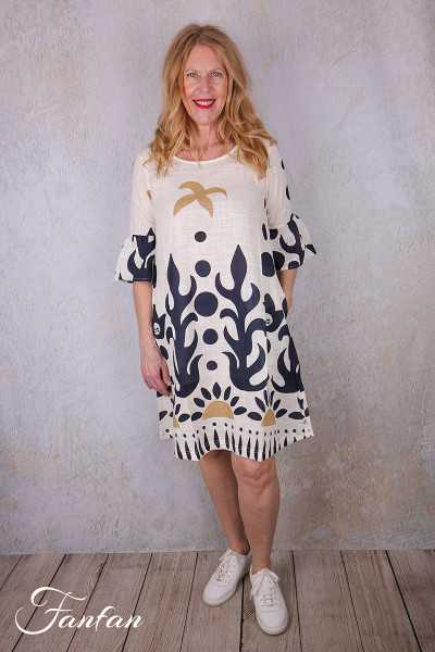 Orientique Robe Nazca 40192 Contemporary Frill sleeves