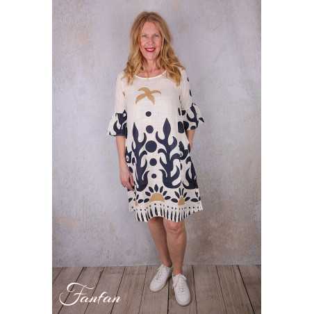 Orientique Robe Nazca 40192 Contemporary Frill sleeves