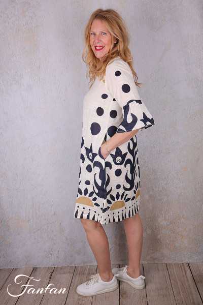 Orientique Robe Nazca 40192 Contemporary Frill sleeves