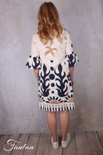 Orientique Robe Nazca 40192 Contemporary Frill sleeves