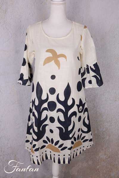 Orientique Robe Nazca 40192 Contemporary Frill sleeves