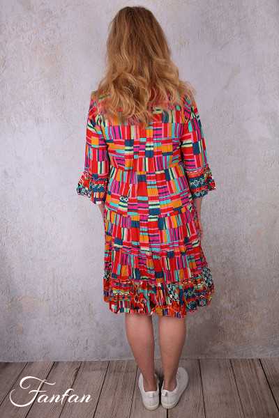 Orientique Robe Peru 71598 Layers Frill sleeves