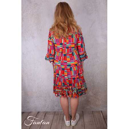 Orientique Robe Peru 71598 Layers Frill sleeves