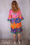 Orientique Robe Miraflores Frill sleeves Layers Mix