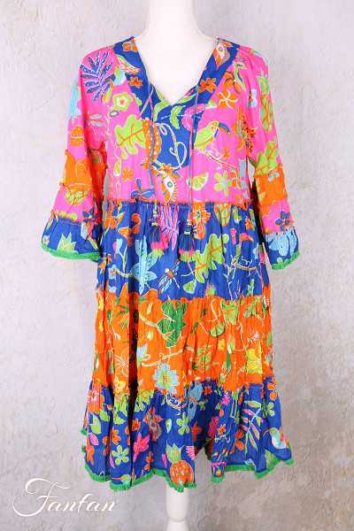 Orientique Robe Miraflores Frill sleeves Layers Mix