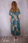 Orientique Robe Ponta Verde 40203 Godet manches courtes