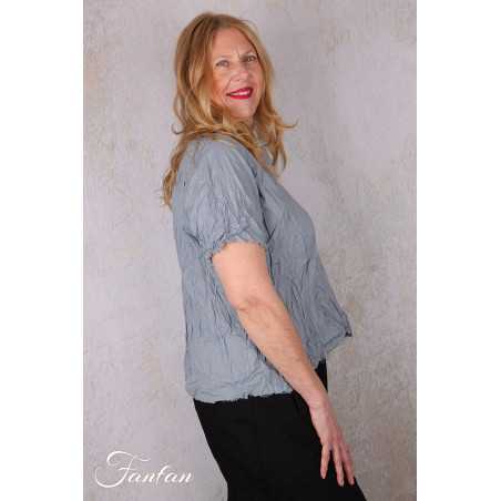 Privatsachen Blouse Applikleid Strasse en coton égyptien froissé